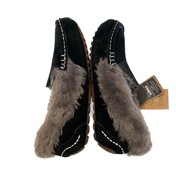LAMO Suede Aussie Moccasins in Black / Grey - NEW - Size 7 - Picture 2 of 6